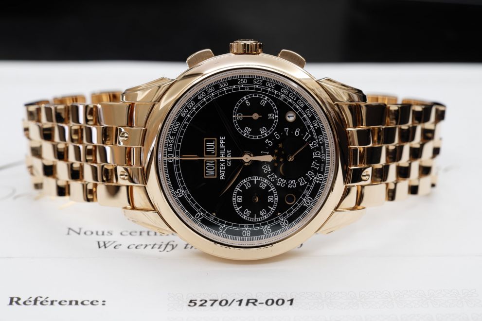 Patek Philippe Perpetual Calendar Chronograph Ref. 5270/1R-001 rose gold full set like mint