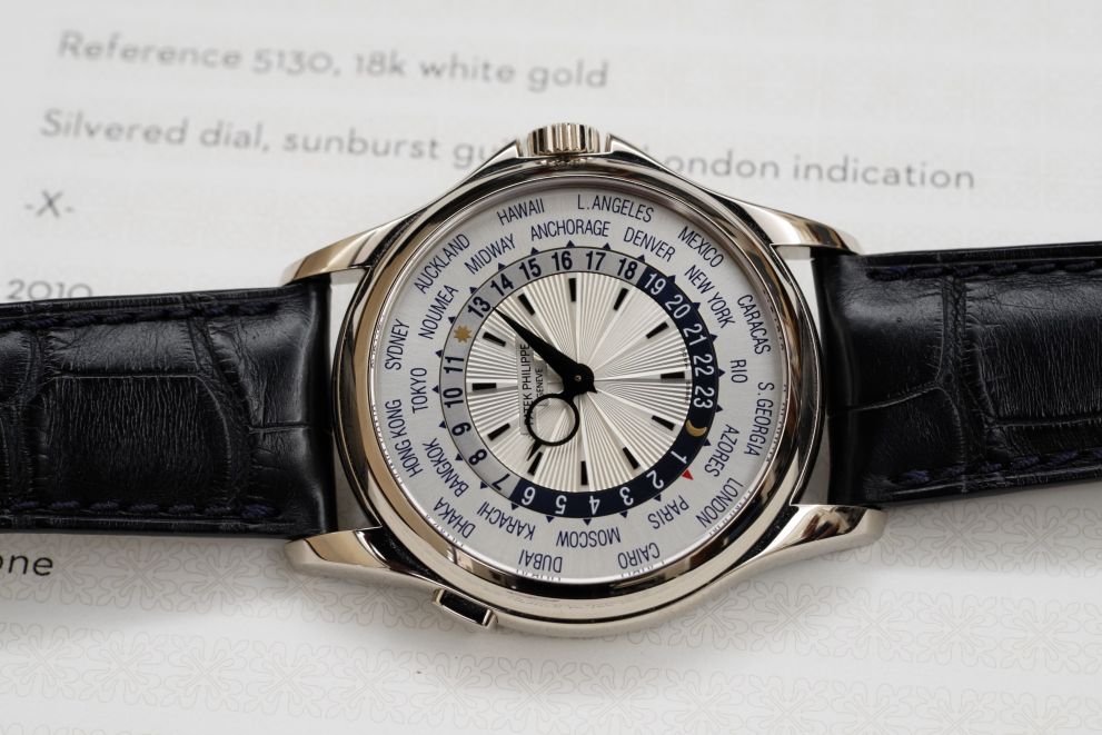 Patek Philippe Ref. 5130 World Time white gold - extract of archives