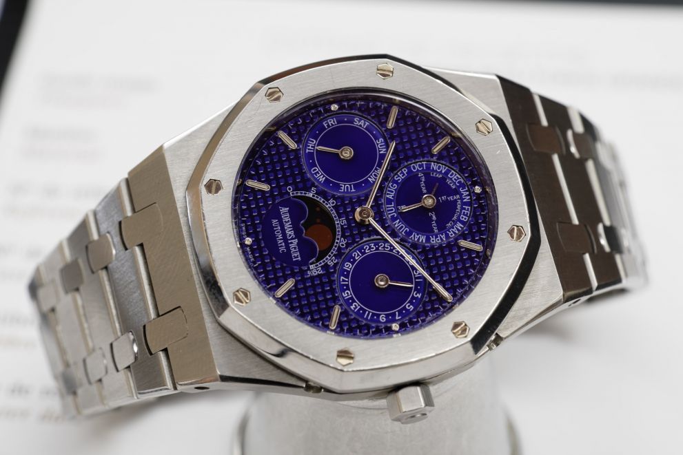 Audemars Piguet Royal Oak Perpetual Calendar Klein light blue rare dial 1998