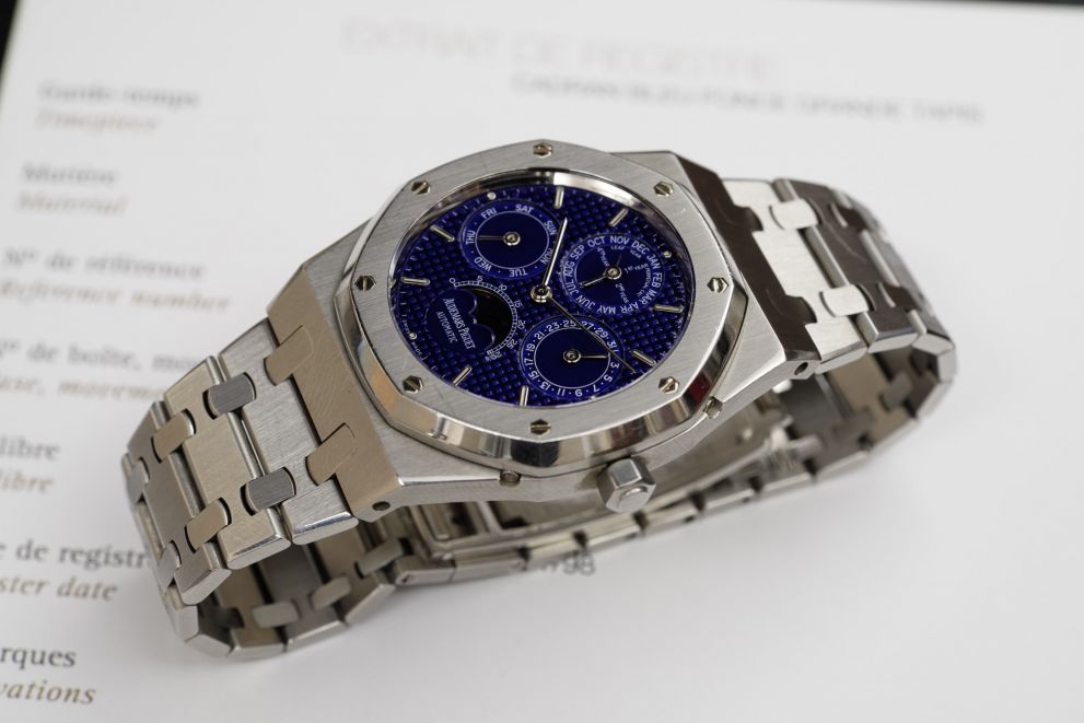 Audemars Piguet Royal Oak Perpetual Calendar Klein light blue rare dial 1998