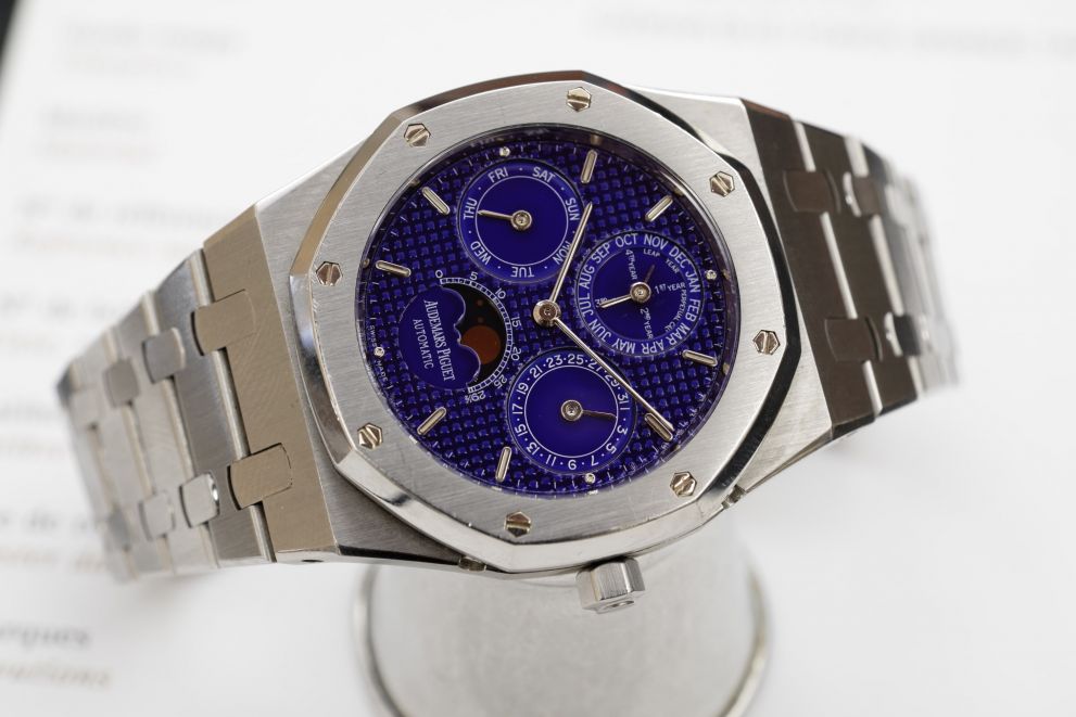 Audemars Piguet Royal Oak Perpetual Calendar Klein light blue rare dial 1998