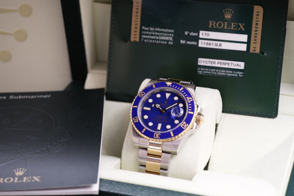 Rolex Submariner Date Ref. 116613LB Blue SS / Gold 18kt b/p