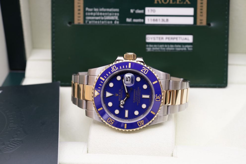 Rolex Submariner Date Ref. 116613LB Blue SS / Gold 18kt b/p