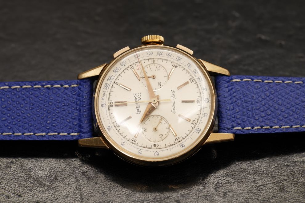 Eberhard & Co. Extra-Fort Vintage Chornograph Yellow Gold 18kt - Top conditions