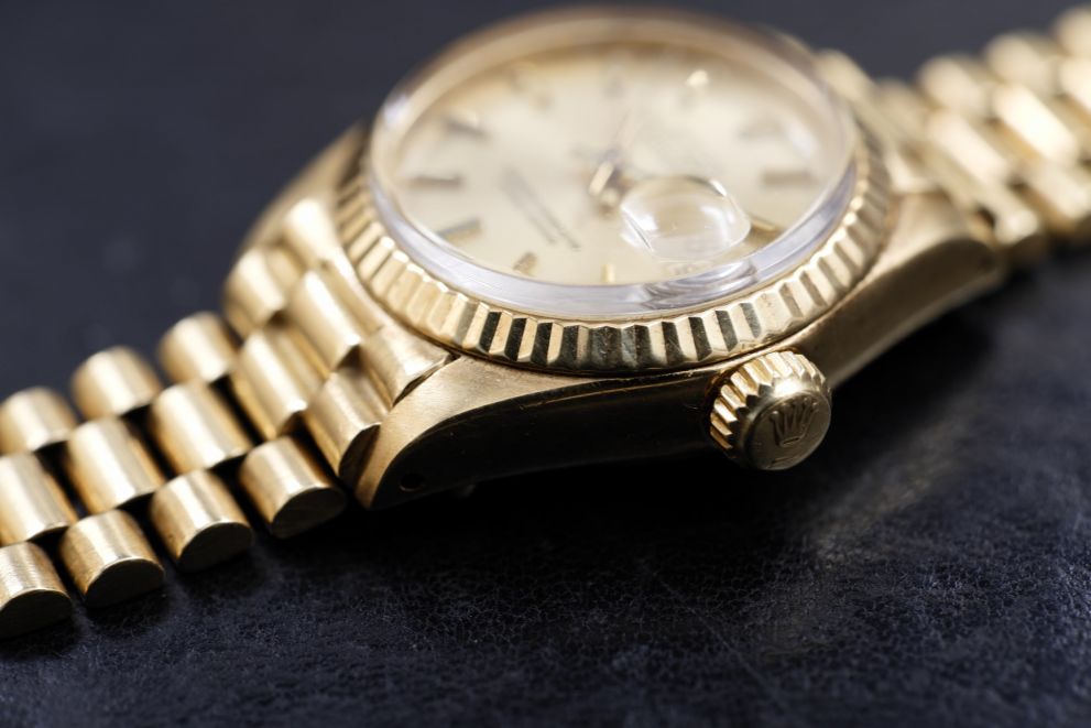 Rolex Lady-Datejust Ref. 6917 Full Gold 18kt President bracelet with box - Top conditions