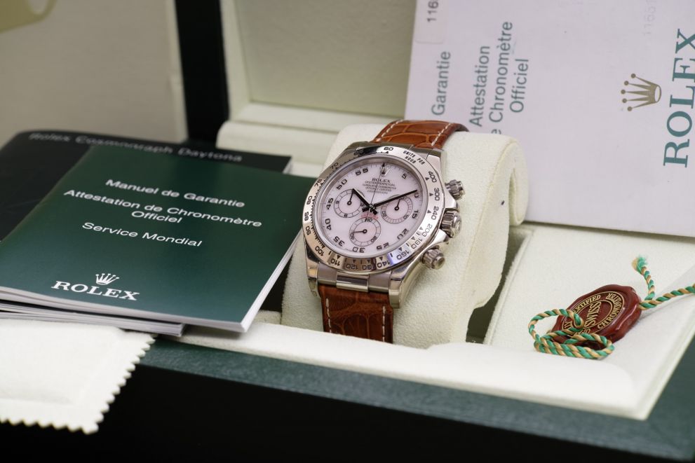 Rolex Daytona 116519 Pink MOP NOS NEW stickers b/p - madreperla nuovo