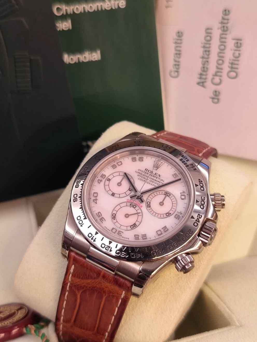 Rolex Daytona 116519 Pink MOP NOS NEW stickers b/p - madreperla nuovo