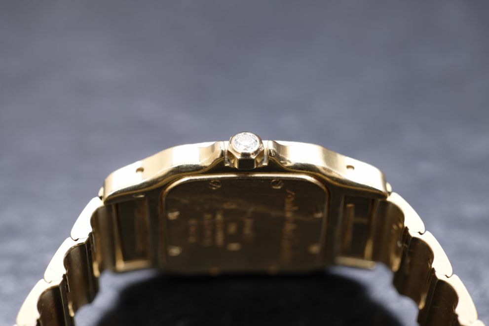 Cartier Santos Galbee factory diamonds full gold 18kt - original and rare