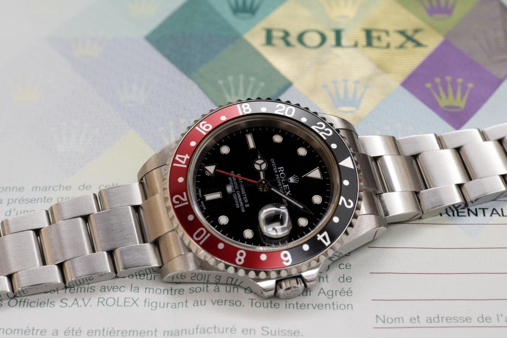 Rolex GMT-Master II "Coke" Ref. 16710 SEL No Holes F serie Full set b/p