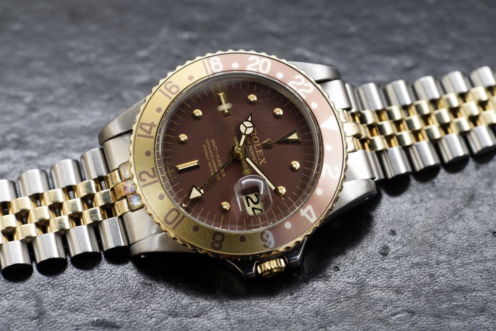 Rolex GMT-Master Ref. 1675 nipple brown top conditions rootbeer ss / gold