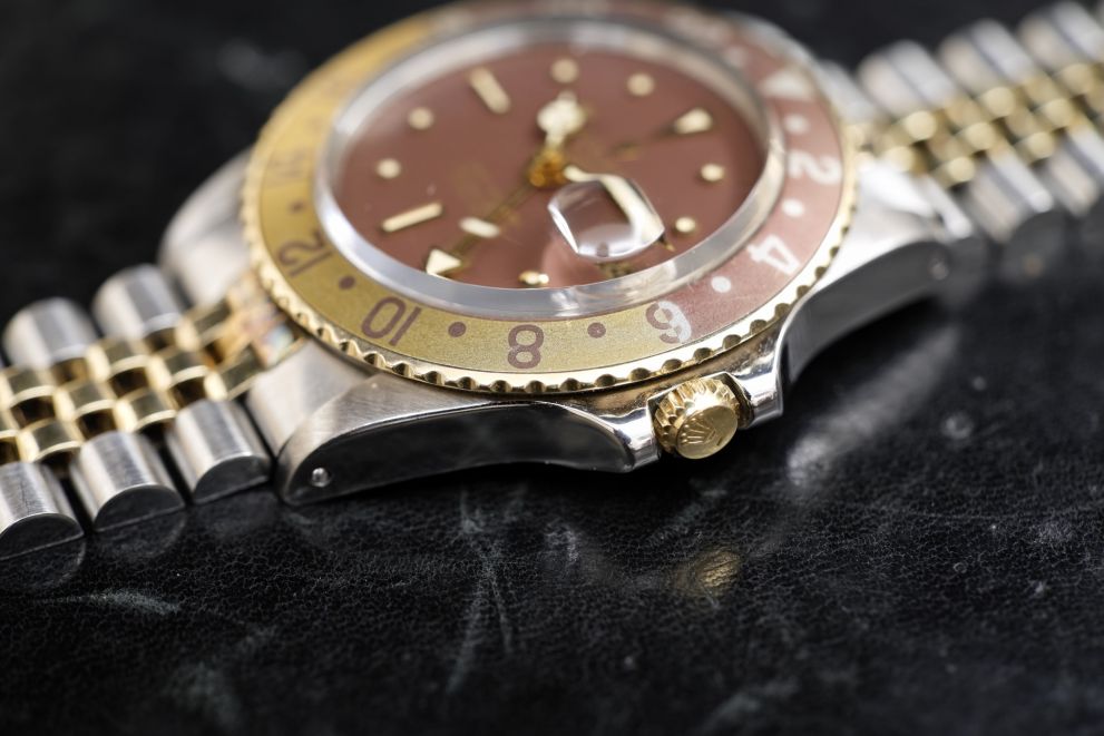 Rolex GMT-Master Ref. 1675 nipple brown top conditions rootbeer ss / gold