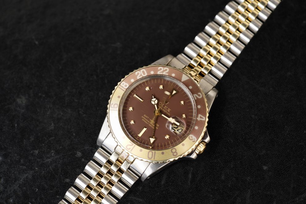 Rolex GMT-Master Ref. 1675 nipple brown top conditions rootbeer ss / gold