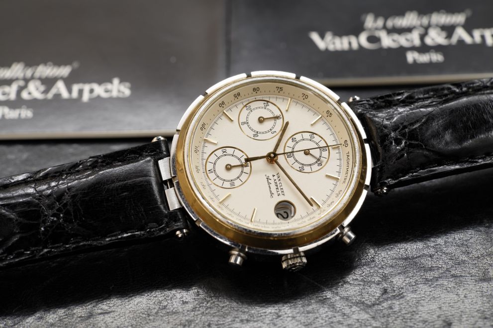 Van Cleef & Arpels Le Chronographe SS / Gold 18kt Automatic b/p Full set Le Chronographe