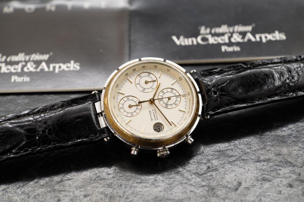 Van Cleef & Arpels Le Chronographe SS / Gold 18kt Automatic b/p Full set Le Chronographe