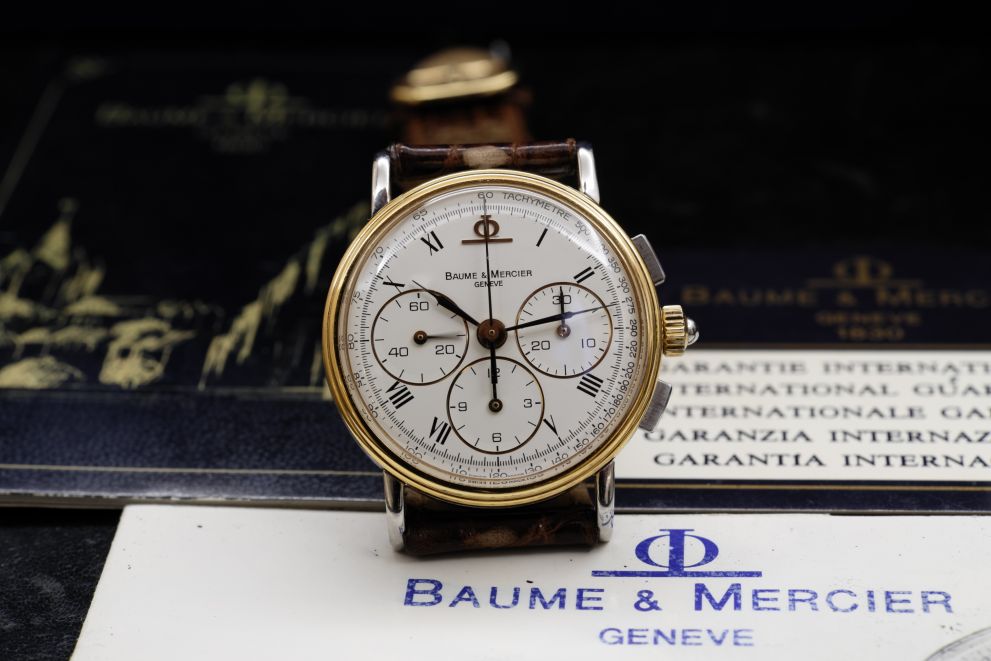 Baume & Mercier Chronograph Mecanique Steel & Gold Full set b/p