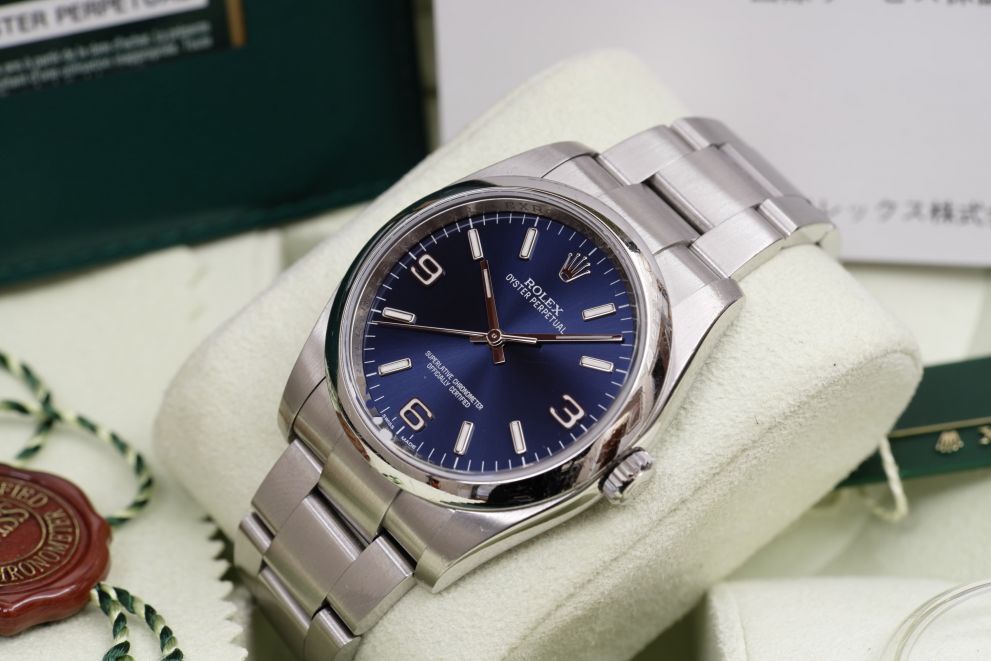 Rolex Oyster Perpetual 36mm Ref. 116000 - Blue Dial Full set