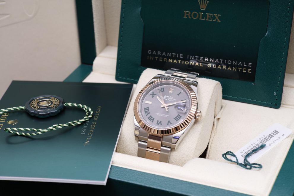 Rolex Datejust 41 "Wimbledon" Ref. 126331 Steel / Everose Full set b/p tag