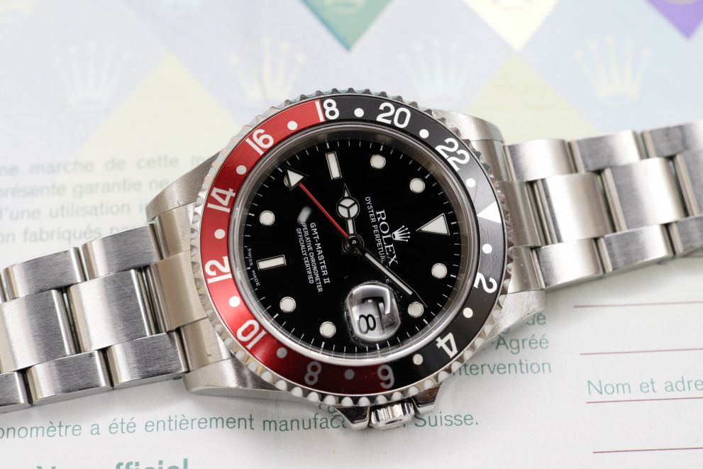 Rolex GMT-Master II "Coke" SEL No Holes full set b/p