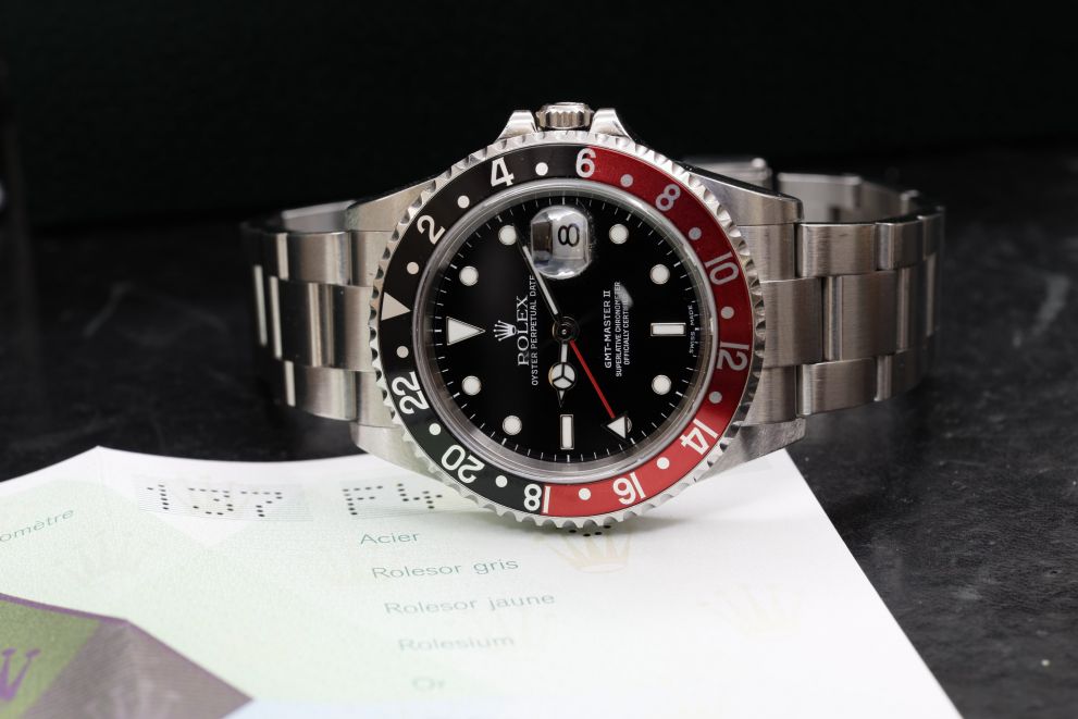 Rolex GMT-Master II "Coke" SEL No Holes full set b/p