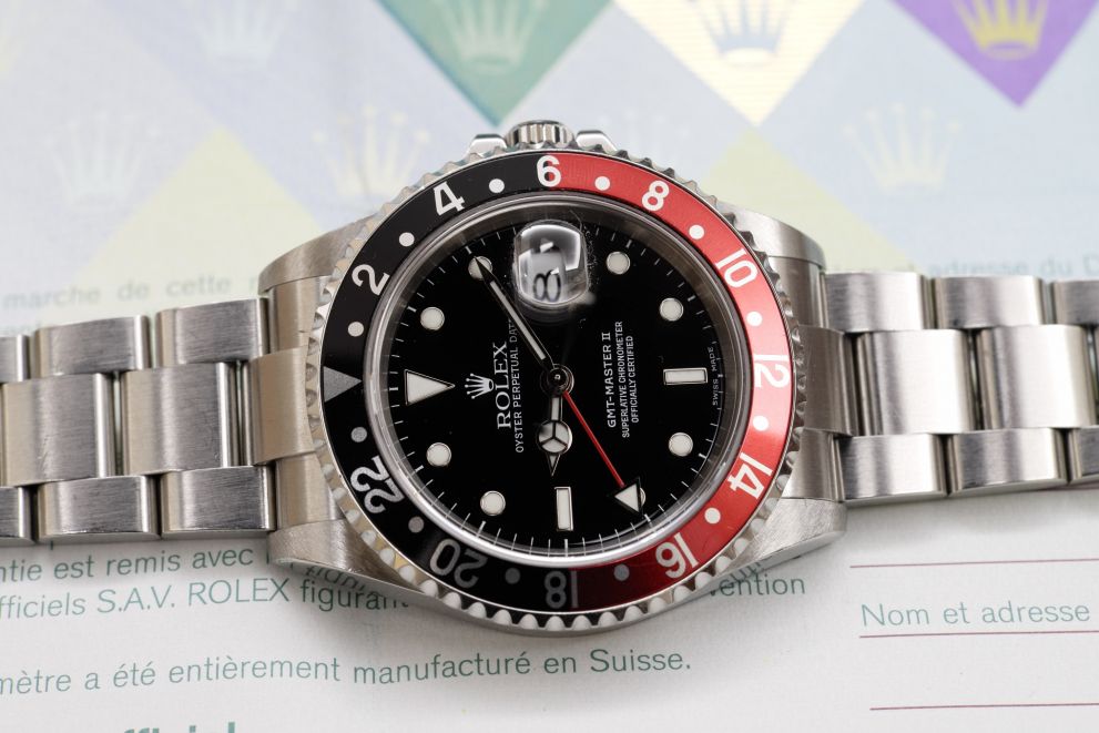 Rolex GMT-Master II "Coke" SEL No Holes full set b/p